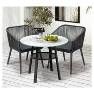 Dalesford 2 Seater Outdoor Dining Set Grey