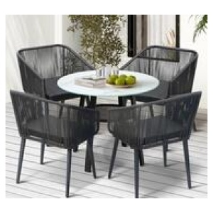 Dalesford 4 Seater Outdoor Dining Set Grey