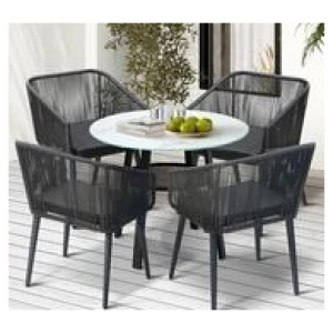 Dalesford 4 Seater Outdoor Dining Set Grey