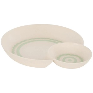 Davis & Waddell Saltara Bamboo Round Chip & Dip Platter