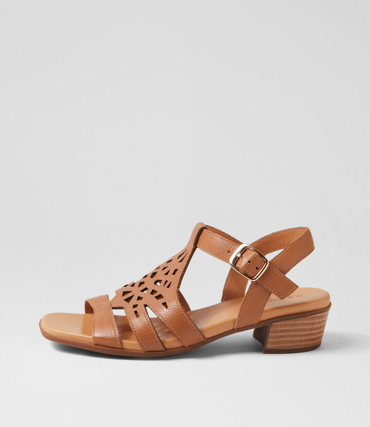 Deardie Dark Tan Leather Sandals