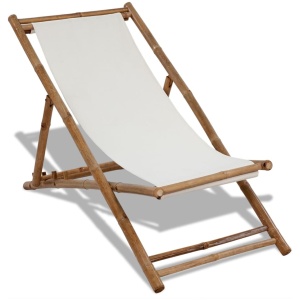 Deck Chair Bamboo And Canvas