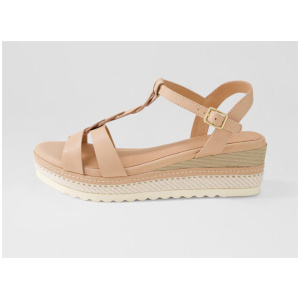 Deena Dark Nude Leather Sandals