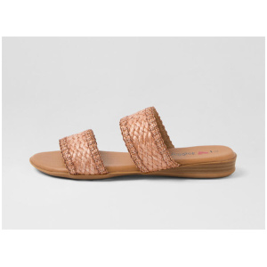Desalne Café Synthetic Raffia Sandals