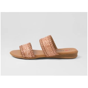Desalne Café Synthetic Raffia Sandals