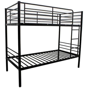 Designer Modern Metal Bed Frame Bunk Bed Single/King Single - Black