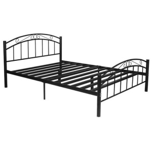 Designer Modern Metal Bed Frame Double Size - Black