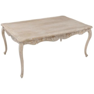 Dining Table Oak Wood Plywood Veneer White Washed Finish in large Size