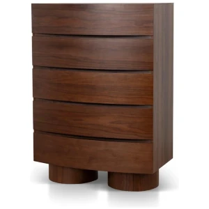 Dorit Tallboy Drawer Chest - Walnut by Interior Secrets - AfterPay Available