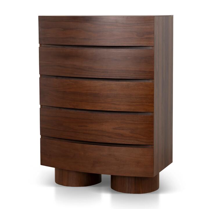Dorit Tallboy Drawer Chest - Walnut by Interior Secrets - AfterPay Available