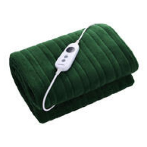 Dreamaker 180 X 200Cm Fleece Electric Throw Blanket Green