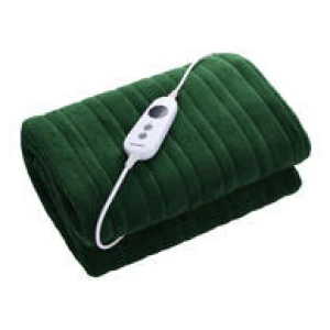 Dreamaker 180 X 200Cm Fleece Electric Throw Blanket Green