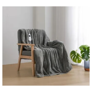 Dreamaker Electric Throw Blanket Grey