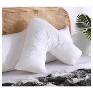 Dreamaker Goose Feather & Down V-Shape Pillow White