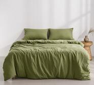 Dreamaker Single Quilt Cover Set Olive