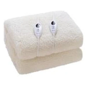 Dreamaker Super King 350Gsm Electric Throw Blanket Neutral