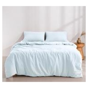 Dreamaker Super King Quilt Cover Set Blue