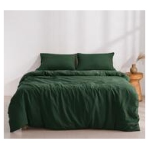 Dreamaker Super King Quilt Cover Set Green