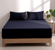 Dreamaker Superfine Microfibre Double Fitted Sheet Set Blue
