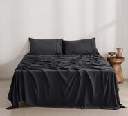 Dreamaker Superfine Microfibre Double Sheet Set Black