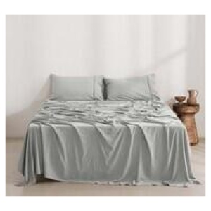 Dreamaker Superfine Microfibre King Charcoal Sheet Set Grey