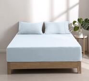 Dreamaker Superfine Microfibre King Fitted Sheet Set Blue