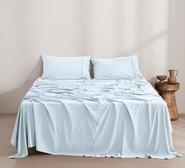 Dreamaker Superfine Microfibre King Single Dove Grey Sheet Set Blue