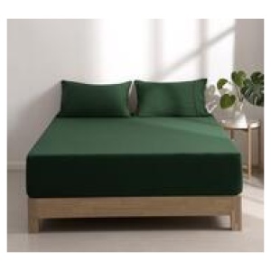 Dreamaker Superfine Microfibre King Single Fitted Sheet Set Green