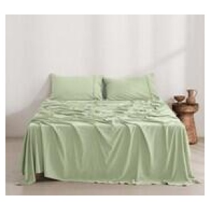 Dreamaker Superfine Microfibre King Single Green Sheet Set Green