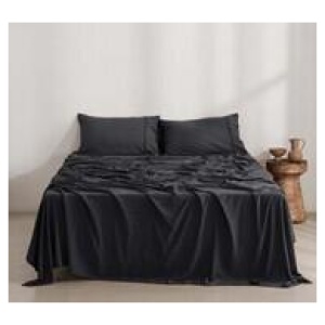 Dreamaker Superfine Microfibre King Single Sheet Set Black