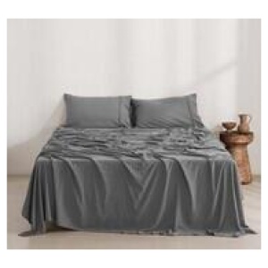 Dreamaker Superfine Microfibre Queen Blue Sheet Set Grey