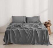 Dreamaker Superfine Microfibre Queen Blue Sheet Set Grey