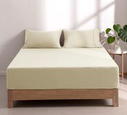 Dreamaker Superfine Microfibre Queen Fitted Sheet Set Neutral