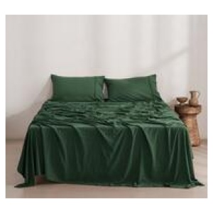 Dreamaker Superfine Microfibre Queen Natural Sheet Set Green