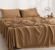 Dreamaker Superfine Microfibre Queen Sheet Set Brown