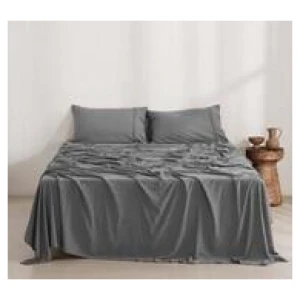 Dreamaker Superfine Microfibre Super King Blue Sheet Set Grey