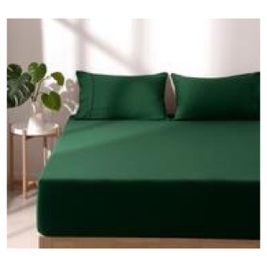 Dreamaker Superfine Microfibre Super King Fitted Sheet Set Green
