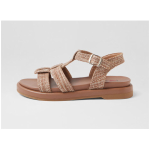 Earlan Coffee Fabric Sandals