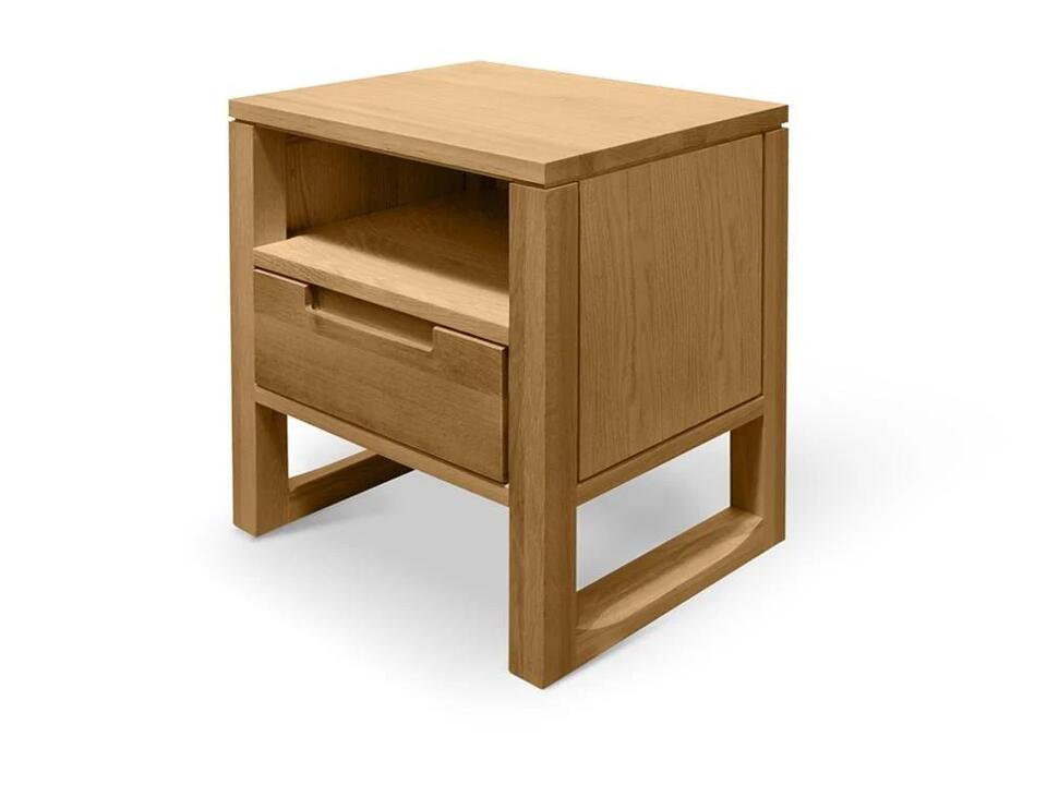 Ex Display - Alfred 1 Drawer Wooden Bedside Table - Natural Oak by Interior Secrets - AfterPay Available