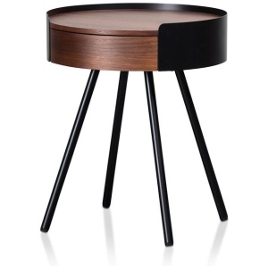 Ex Display - Celdon Side Table - Walnut by Interior Secrets - AfterPay Available