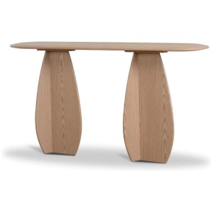 Ex Display - Marnel 1.5m Oval Console Table - Natural Oak by Interior Secrets - AfterPay Available