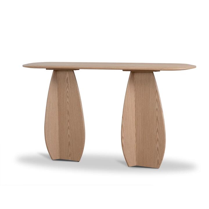 Ex Display - Marnel 1.5m Oval Console Table - Natural Oak by Interior Secrets - AfterPay Available