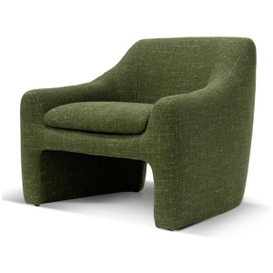 Ex Display - Rubin Fabric Armchair - Khaki Green by Interior Secrets - AfterPay Available