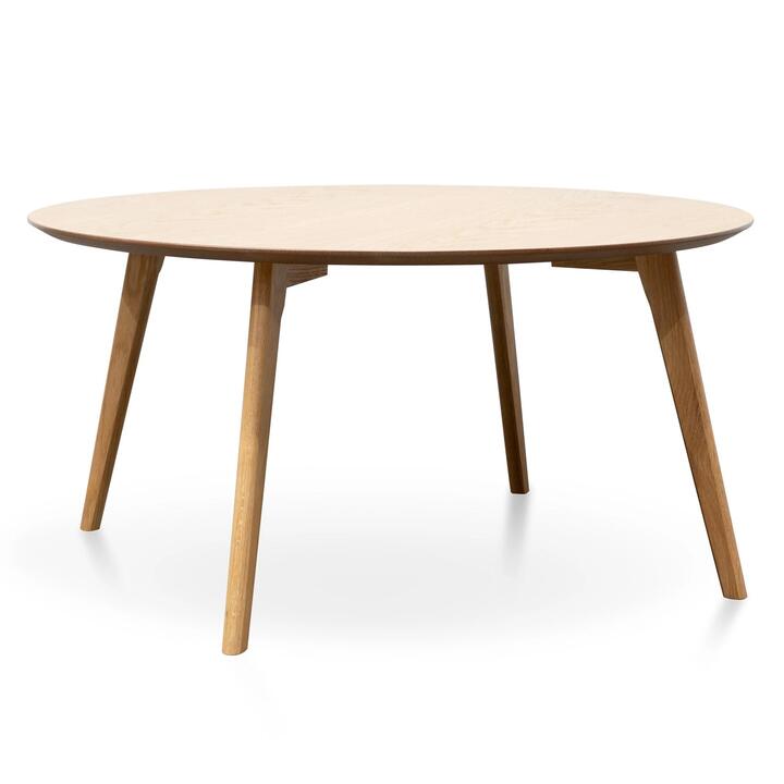 Ex Display - Sanders 90cm Round Wooden Coffee Table - Natural by Interior Secrets - AfterPay Available