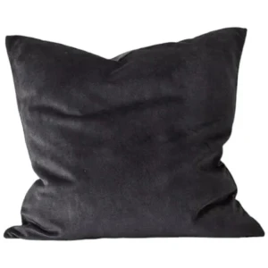Ex Display - Weave Ava 50cm Velvet Cushion - Coal by Interior Secrets - AfterPay Available