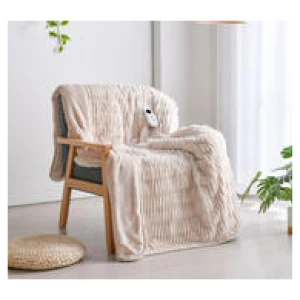 Eyelash 180 X 200Cm Electric Throw Blanket Neutral