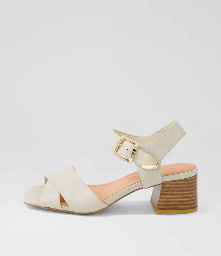 Fayza Vanilla Leather Sandals