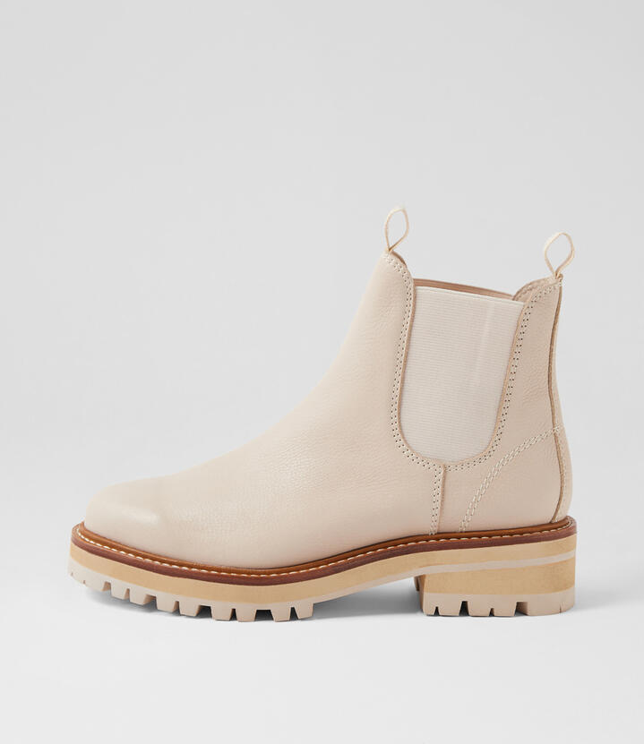 Femi Nougat Tumble Leather Chelsea Boots