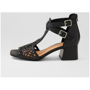 Filib Black Leather Sandals