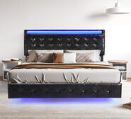 Fitzroy Queen Led Bed Frame Black